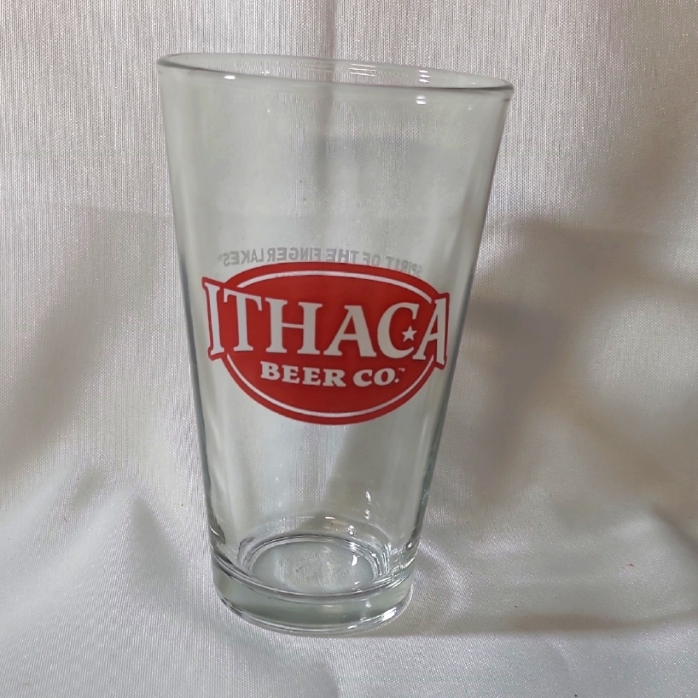 Tall Clear Ithaca Beer Co. 16 Oz. Glass (104)